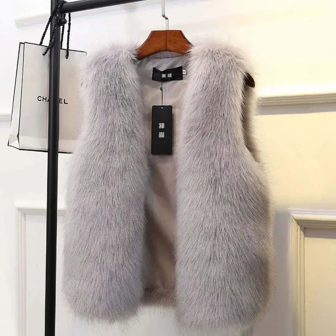 Damen Ärmellose Fellweste | Winter